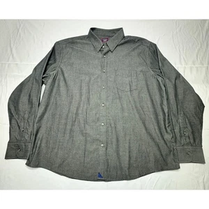 Untuckit Men's Dark Gray Long Sleeve Button Up Shirt - Size 3XL - Picture 1 of 3