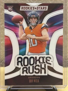 2024 Panini Rookies & Stars #RR-BNX Bo Nix Rookie Rush Denver Broncos - Foto 1 di 2