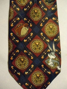 Looney Tunes Mania Tie Characters Taz Bugs Daffy Wilee Roadrunner Marvin 59" - Picture 1 of 3