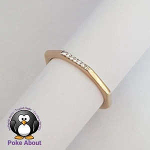 Anillo Genuino Pandora SHINE™ Multifacético Apilable CZ Enchapado en Oro 168343CZ Talla 54 - Imagen 1 de 9