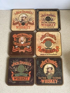 Vintage Collectable Jack Daniels Drinks Coasters In Original Box 1980s - Picture 1 of 4