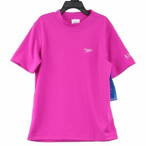 Speedo Girls Youth Rash Guard Swim Tee Shirt, Pick Size and Color, NEW