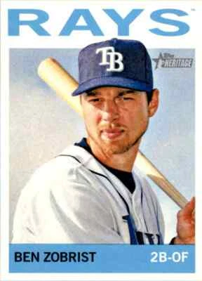 2013 Topps Heritage Ben Zobrist Tampa Bay Rays #36 - Image 1 of 2