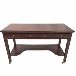 Solid Mahogany Wood Writing Desk Antique Reproduction Design - Picture 1 of 5