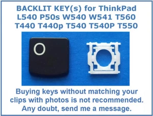 BACKLIT Keyboard KEY Lenovo ThinkPad T440 T540 T550 T560 L540 P50s W540 W541 - Picture 1 of 9