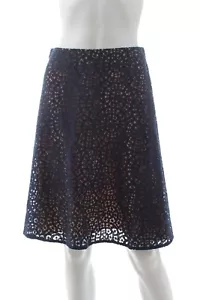 Carven Cotton-Blend Lace Skirt / Navy - Picture 1 of 6