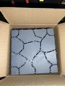 Interlocking Polypropylene Flooring Tile Weather Resistant Patio Deck Tiles 6Set - Picture 1 of 2