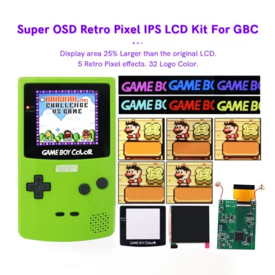 GameBoy Color IPS LCD GBC Sensor Touch Color Backlight Mod Kit W/Pre-cut Shell - Image 1 of 4