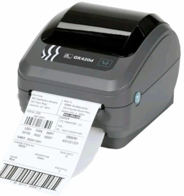 Zebra GK420d Thermal Label Printer LAN Ethernet Network USB USPS eBay Shipping 1 - Image 1 of 4