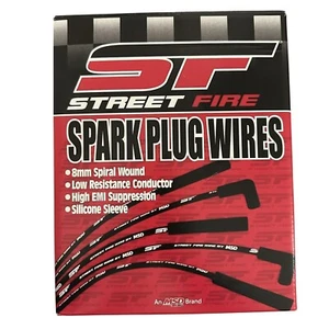 Street Fire Spark Plug Wires MSD 5550 Universal Wire Set 8mm High EMI Supression - Foto 1 di 4