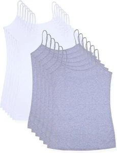Studio 3 Women Grey & White Camisole Tops Size S M L XL 1X 2X 3X - Picture 1 of 10