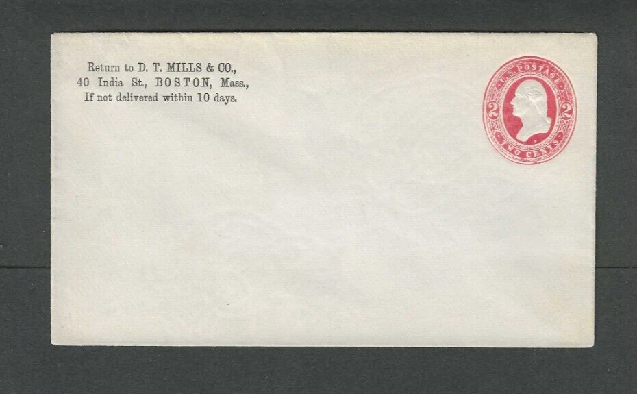 1883 U231 Mint Entire 2c Red On White Size 8 Wmk 6 Die 74 - Image 1 of 1