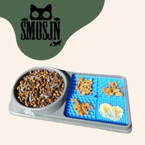 Smosjn | Slowfeeder met likmat - Anti schrok voerbak hond - Voermat - Photo 1/7