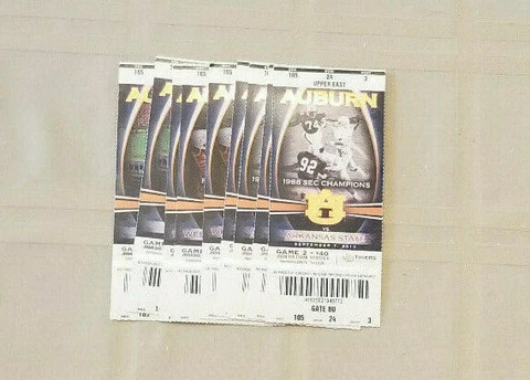 2013 AUBURN TIGERS FOOTBALL TICKET STUBS Cover