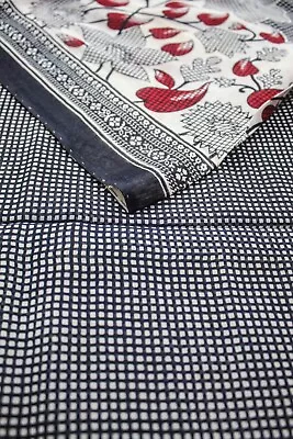 100% Puro Cotone Sari India Riciclato Vintage Tessuto Stampato PCS6352 • 31.04€