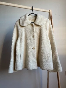 Orvis Made In Usa Vintage 90s Womens Deep Pile Fleece Jacket Size M - Picture 1 of 11