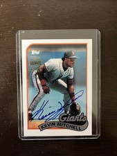 1989 Topps Kevin Mitchell Autographed Card