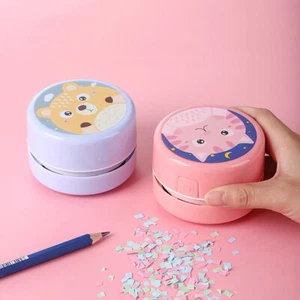 Mini Desktop Vacuum Cleaner Small Household Rubber Confetti Cleaner For Students - Photo 1/12