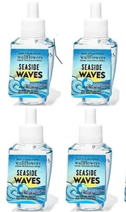 4 x Bath and Body Works SEASIDE WAVES Citrus Sea Salt Wallflowers Refill Bulbs - Picture 1 of 1