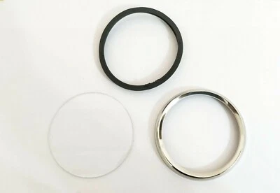 Vespa P200E P125X PX200 Speedometer Lens Kit Steel 85MM Glass Rim - Imagem 1 de 4