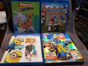 (GET3) PRE-OWNED BLU-RAY Scooby-Doo and the Cyber Chase, Gnomeo, Rio, Despicable - Picture 1 of 14