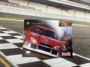 Elliott Sadler signiertes Motorrad Rennfoto JSA Auto NASCAR  - Bild 1 von 4