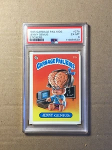 Garbage Pail Kids 1985, Jenny Genius, #27B, brillante, clasificación PSA 6 EX-MT - Imagen 1 de 2