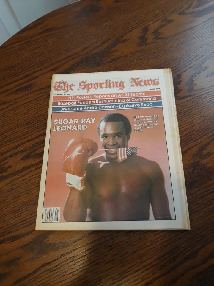 SEPTEMBER 19,1981-THE SPORTING NEWS-BOXING GREAT SUGAR RAY LEONARD(NM) - Image 1 of 1