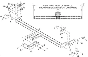 Barra de remolque automotriz con brida fija Towtrust para Kia Cee'd Hatchback 2007 a 2012 - Imagen 1 de 8