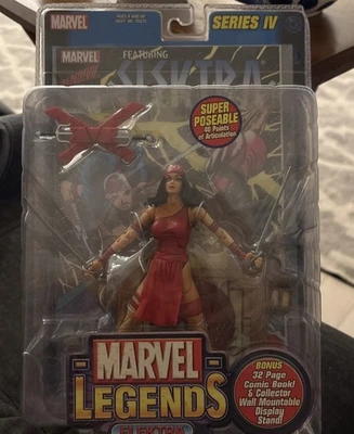 Marvel Legends Elektra - Serie IV - Como Nuevo en Paquete - 2003 - SELLADO con Cómic Bk Foto 1 de 2