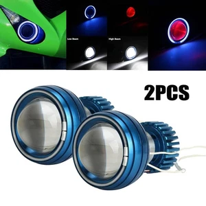 2X Blue Angel Ring Red Demon Lights Headlight For Yamaha R6 03-05 2003-2005 - Bild 1 von 12