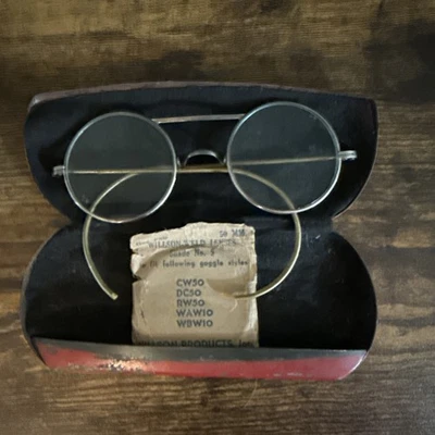 Welsh Manufacturing 50mm Lens Welding Safety Aviator Steam Punk Glasses Willson - Image 1 of 4