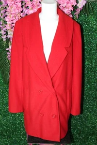 Vintage Welllington Kashmiracle Red Long Coat L - Bild 1 von 6