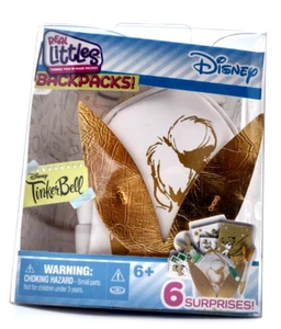 Real Littles Backpack Tinker Bell Disney from Peter Pan Gold & White 6 Surprises - Picture 1 of 5