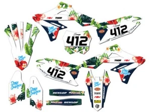 2018-2023 RMZ 450 TROPIC White Senge Graphics Kit Compatible with Suzuki - Picture 1 of 10