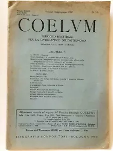 Astronomie - Coelum - zweimonatlich zur Verbreitung - Nr. 5/6 - 1960 - Bild 1 von 1