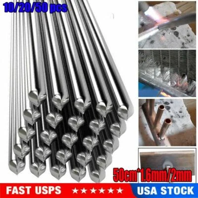 10/20/50件装铝溶液焊接通量芯棒钢丝钎焊棒2毫米/1.6毫米 — 第 1/4 张图片