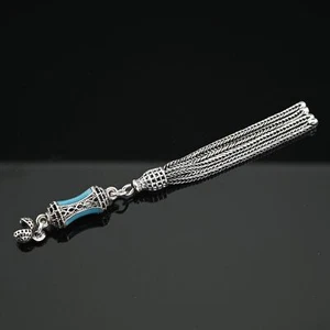 Turquoise Enamel work Silver tassel 925 silver for make Tasbih misbah 710549T - Picture 1 of 6