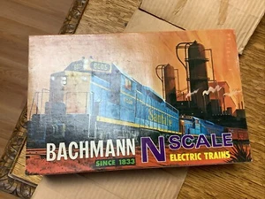 VTG N Scale Bachmann 4306 F-9 Diesel Santa Fe 4 Car Train Set Complete Boxes - Picture 1 of 21