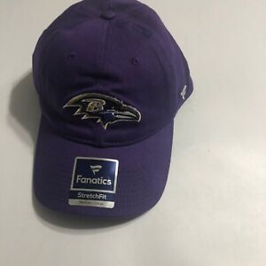 Baltimore Ravens NFL Fanatics A-Flex Stretchfit M/L Relaxed Fitted Cap Hat 