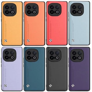 For VIVO IQOO 13 Plain Leather Fabric Coated Rubber hard case back cover - Picture 1 of 22