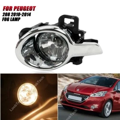 Halogen Fog Light Bumper Frame Cover Daytime Running Light For Peugeot 208 10-14 - Image 1 of 4
