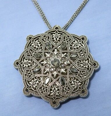 Brighton Stunning MAMOUNIA NWT $188 Long Convt Crystal Statement Necklace - Image 1 of 4