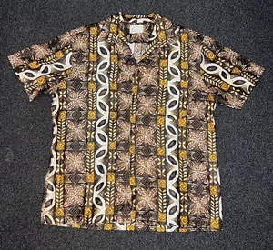 VTG Royal Hawaiian 60s Loop Collar Shirt Floral AOP Hawaii Crest Tag Sz XL? USA - Picture 1 of 8