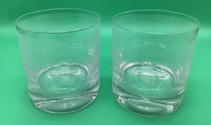 MIKASA CHEERS ETCHED DOUBLE OLD FASHIONED WHISKEY LOWBALL GLASSES SET OF 2 - Picture 1 of 5