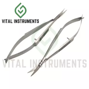 Instrumento dental microquirúrgico curvo de resorte de sutura Noyes 2 piezas - Imagen 1 de 2
