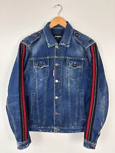 Mens Dsquared2 Dan Jean Denim Jacket Trucker Made in Italy Blue Size 50 - Picture 1 of 7