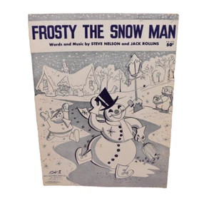 Partituras navideñas de colección 1950 para Frosty The Snow Man Steve Nelson Jack Rollins - Imagen 1 de 6