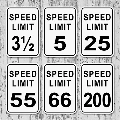 Custom Speed Limit Aluminum Sign Street Highway Road Home Garage Farm Decor - Image 1 of 4