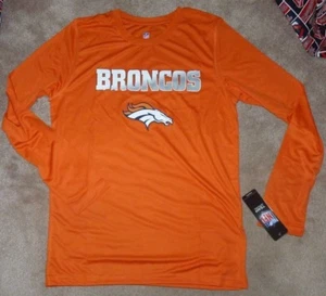 NEW NFL (small flaw) Denver Broncos L/S Long Sleeve T Shirt Youth L Large 14 16 - Picture 1 of 2
